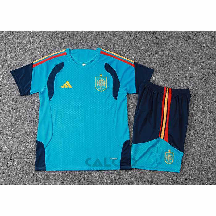 Tuta da Track Spagna Manica Corta 2026-2027 Blu - Pantaloncini
